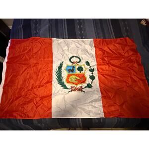 Peru Flag 3x5 ft – Polyester with National Emblem